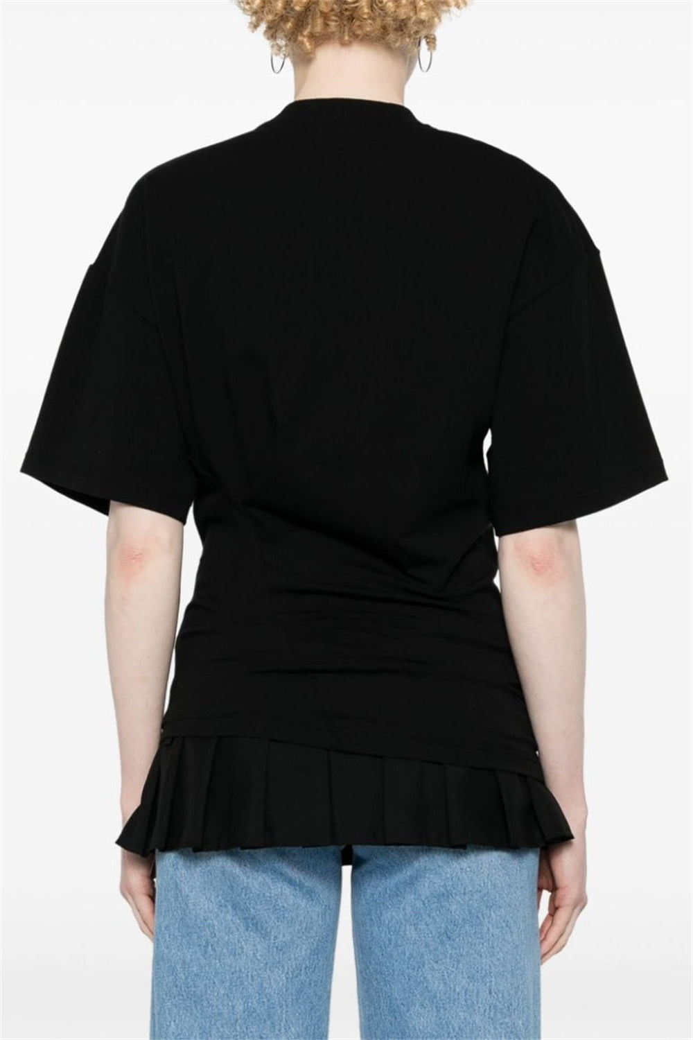 Adrienne Ruched Floral T-shirt - Black