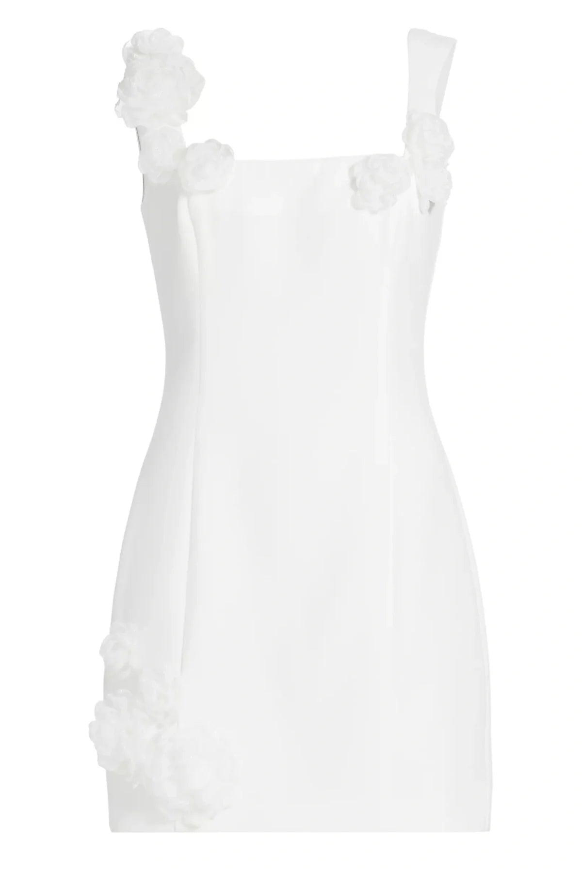 Dilanne Floral Appliqué Mini Dress - White