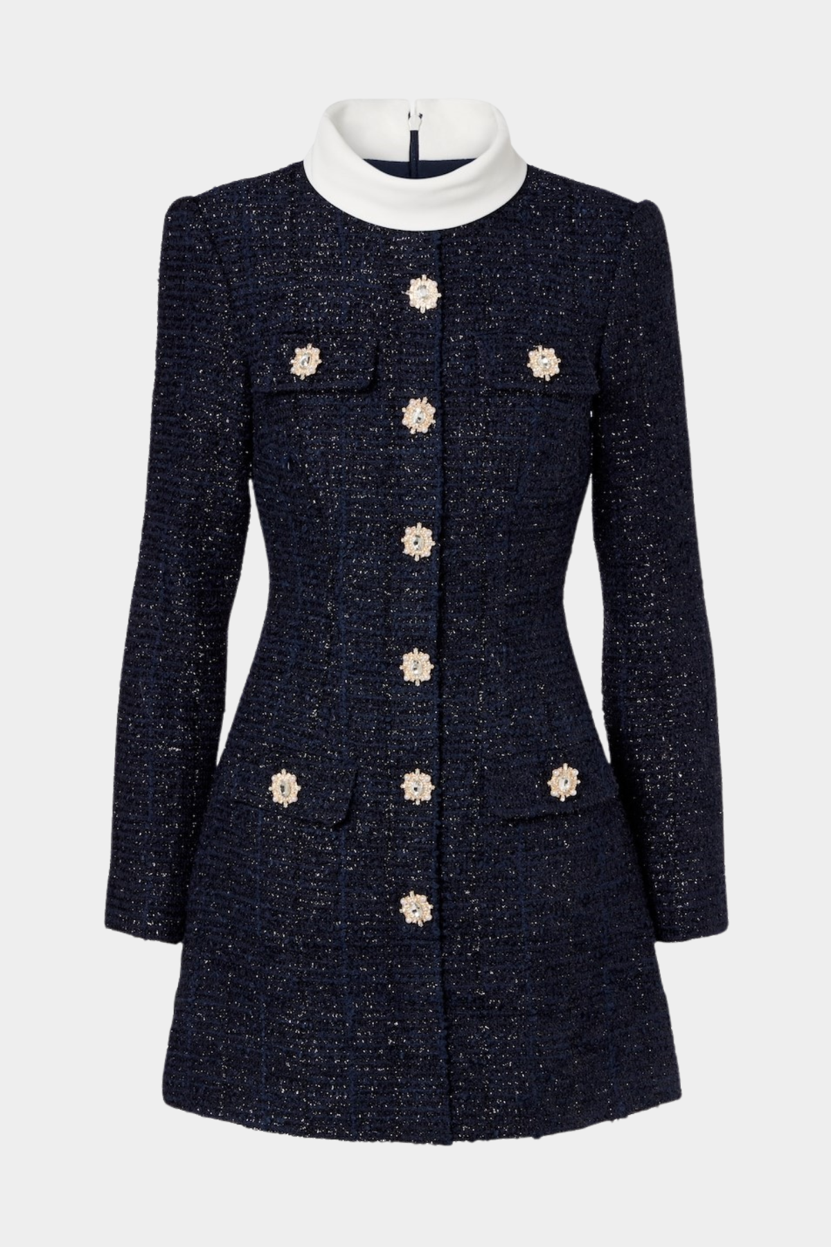Junia Boucle Embellished Tweed Mini Dress