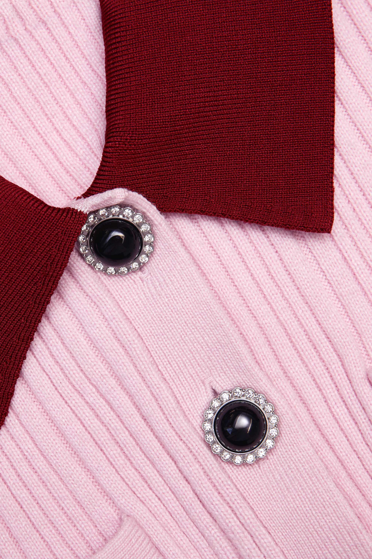 Loma Contrast Collar Knit Mini Dress