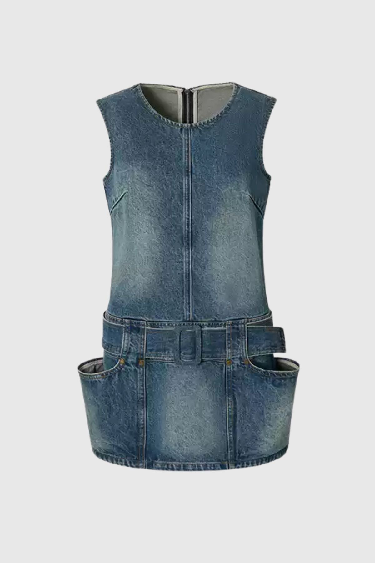 Phylo Denim Sleeveless Mini Dress