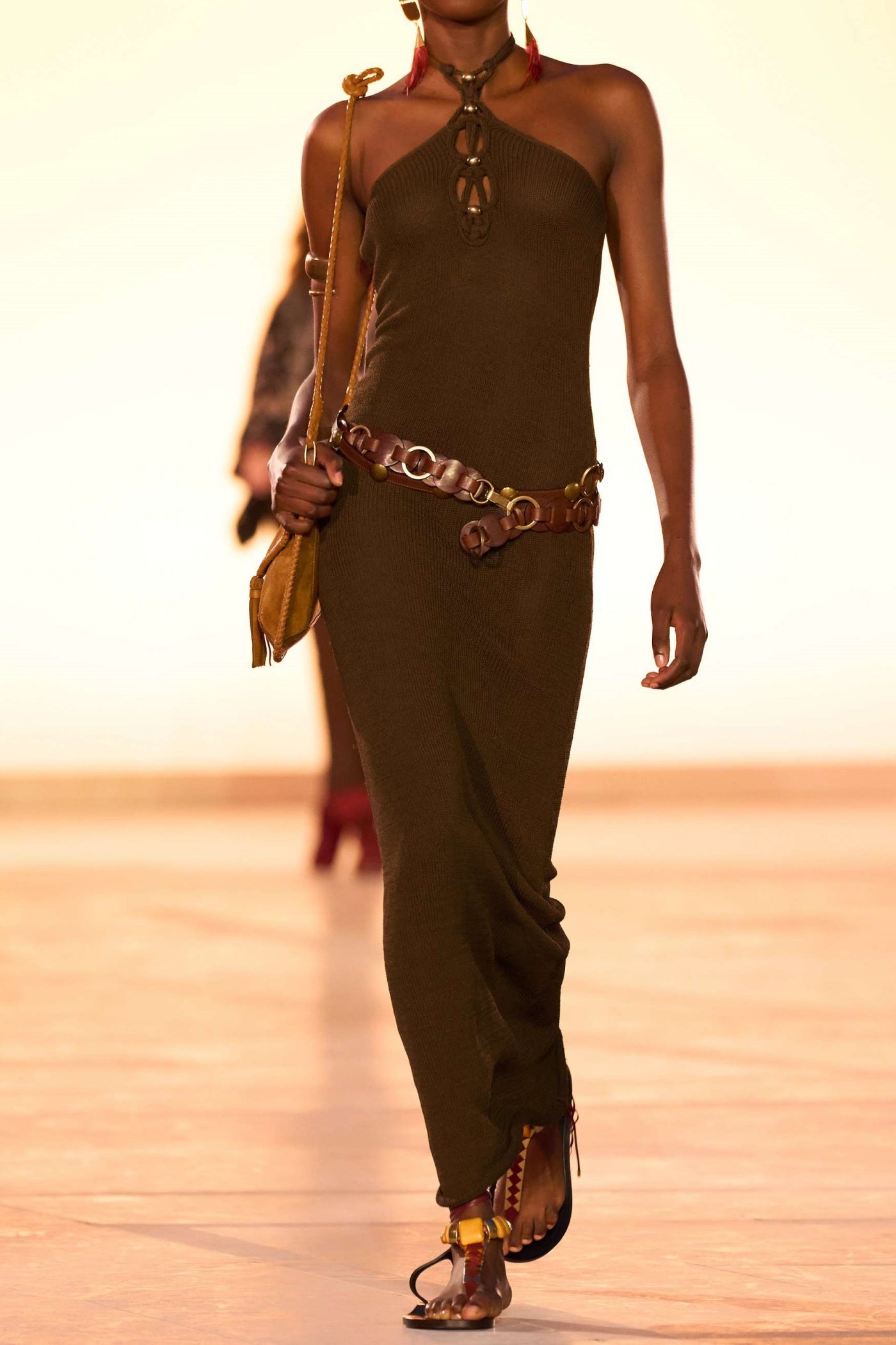 Svetla Halter Knitted Maxi Dress