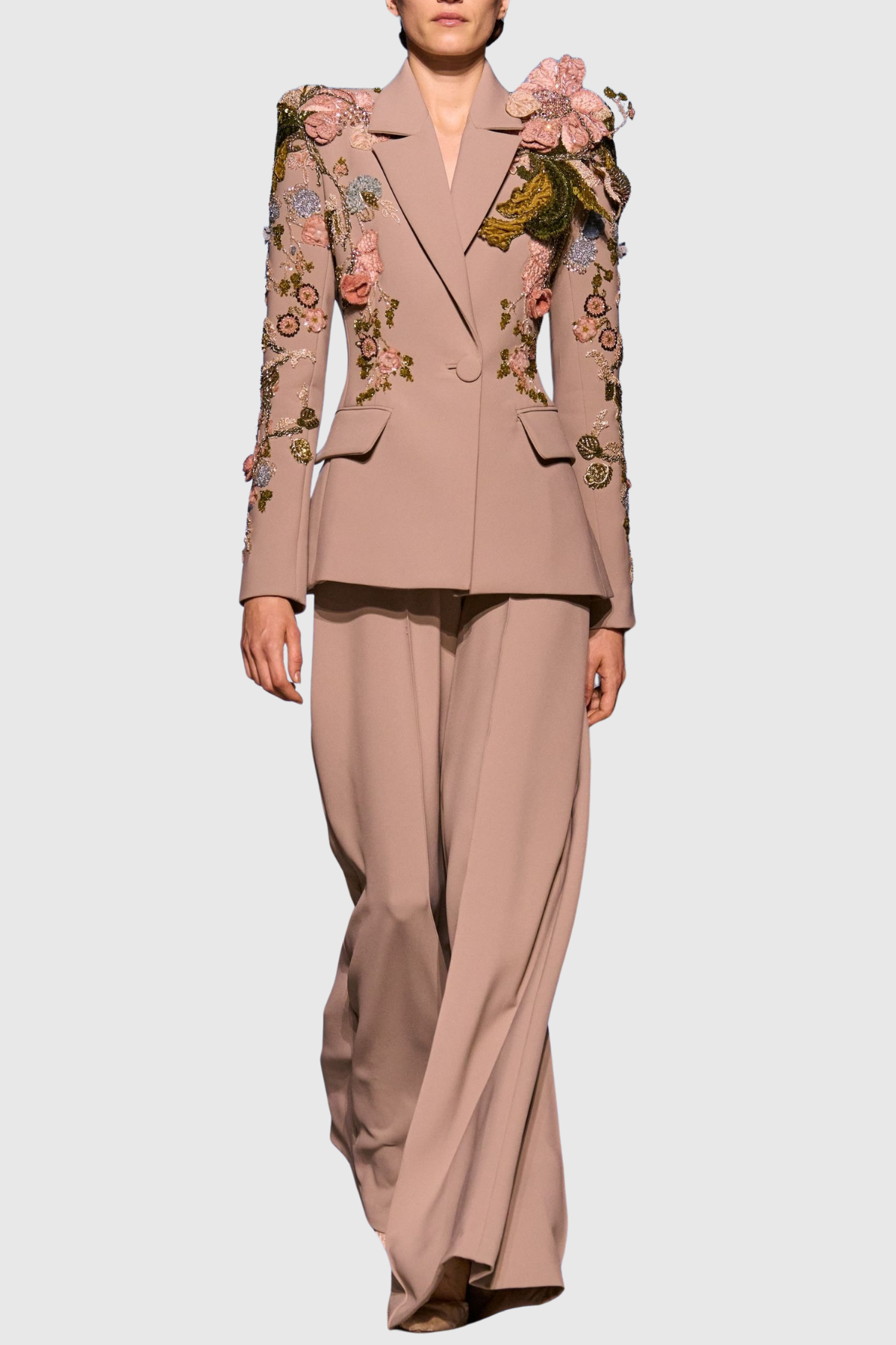 Yaval Floral Embroidered Blazer & Trousers Set