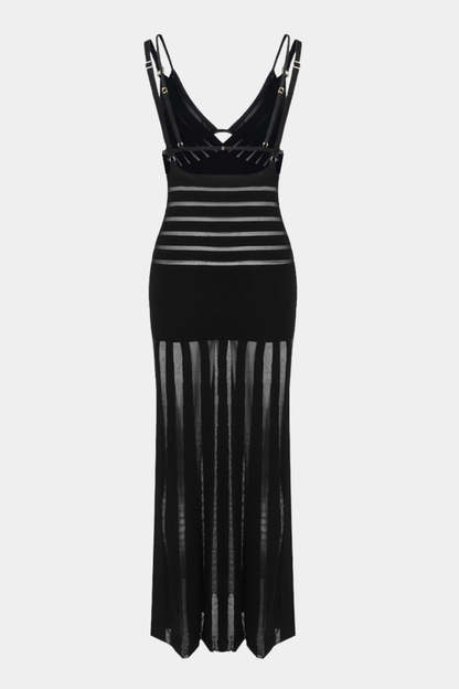 Chenelle Semi-sheer Knit Maxi Dress