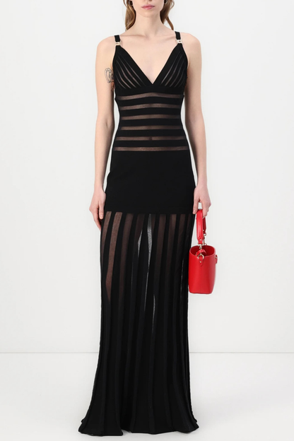 Chenelle Semi-sheer Knit Maxi Dress