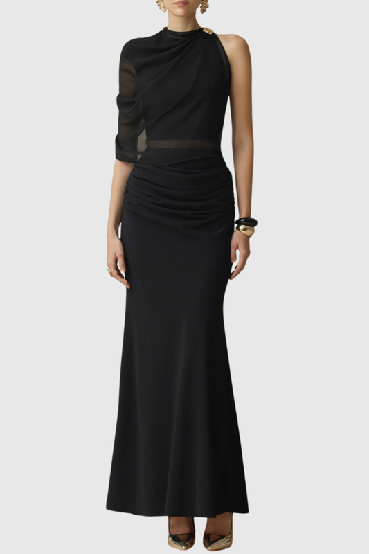 Abilene Asymmetrical Ruched Top & Skirt Set