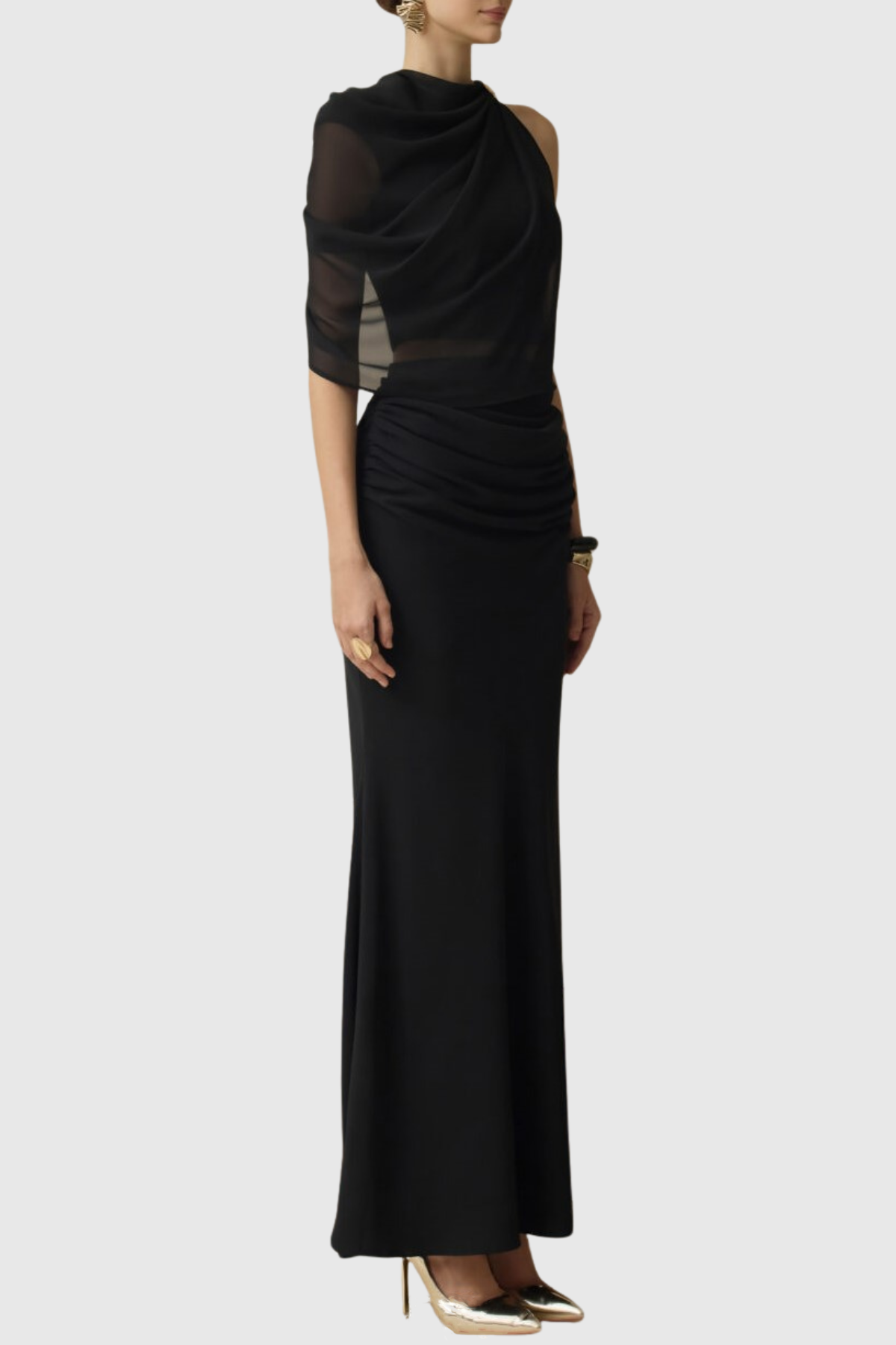 Abilene Asymmetrical Ruched Top & Skirt Set