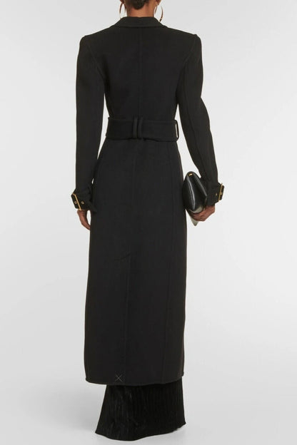 Allston Peak-lapel Belted Coat
