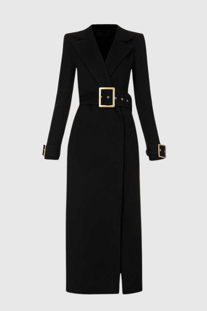 Allston Peak-lapel Belted Coat