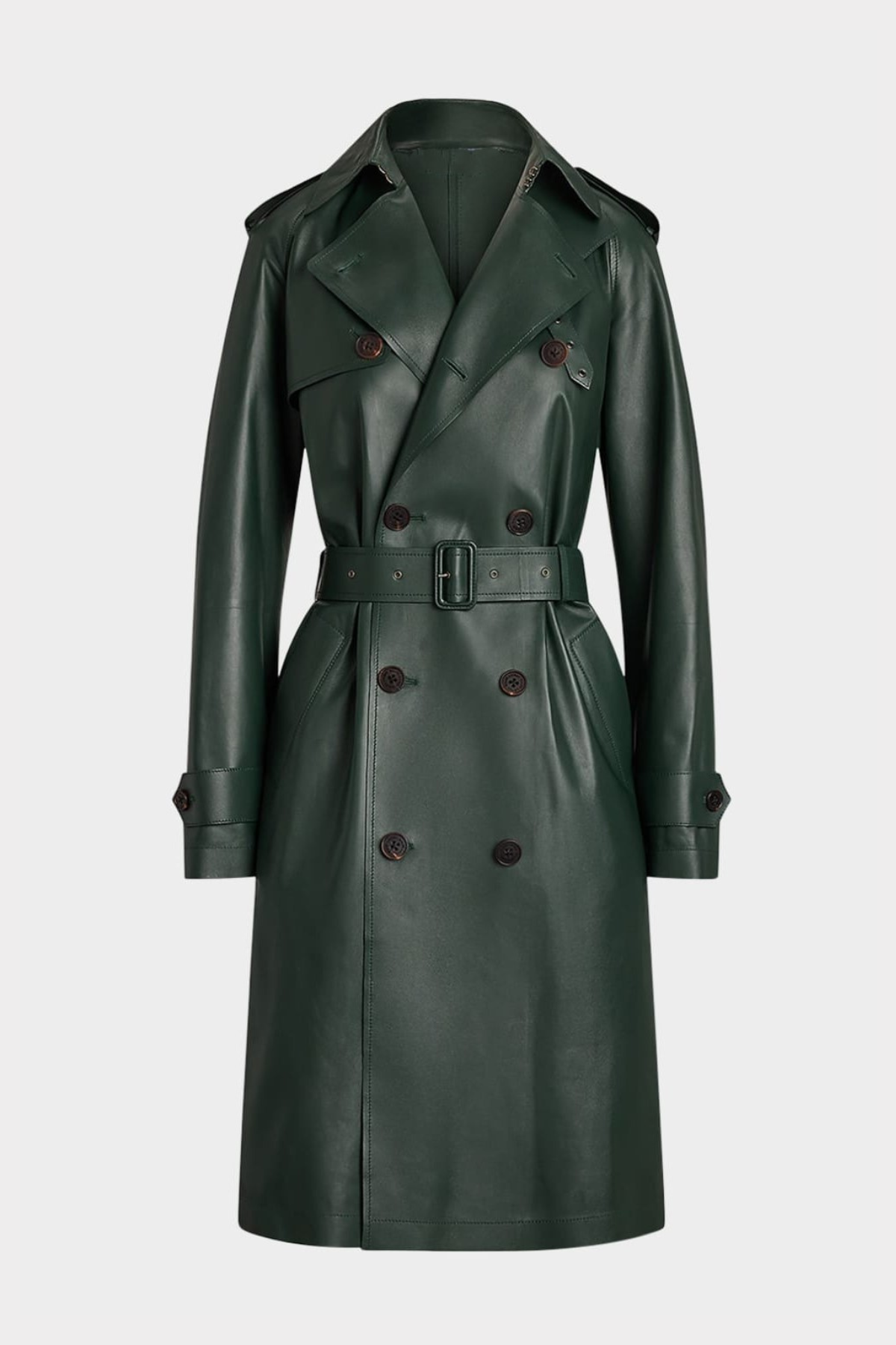 Aocoa Leather Trench Coat