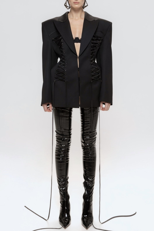 Aroa Lace Up Blazer