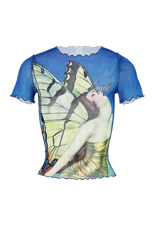 Cilla Printed Mesh Top