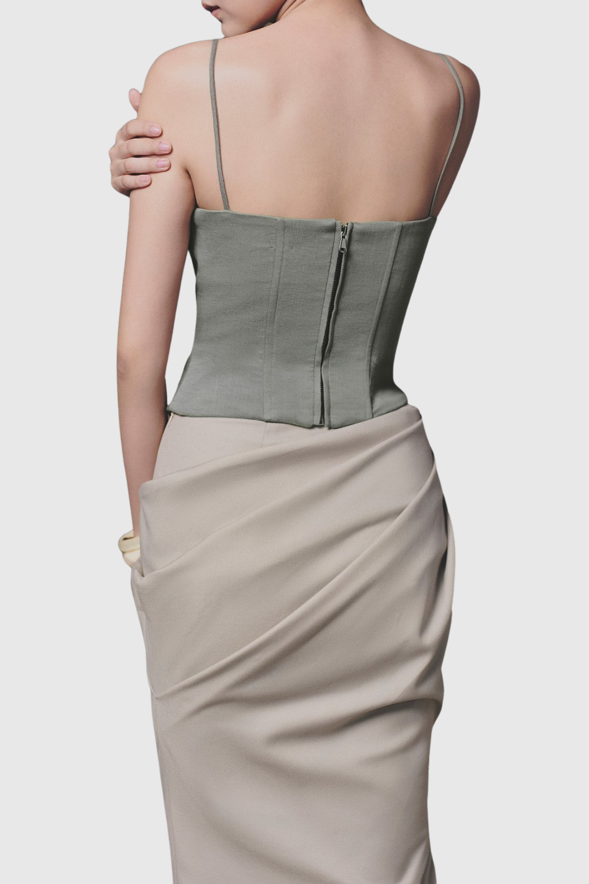 Clanca Floral Lace Up Corset & Skirt Set