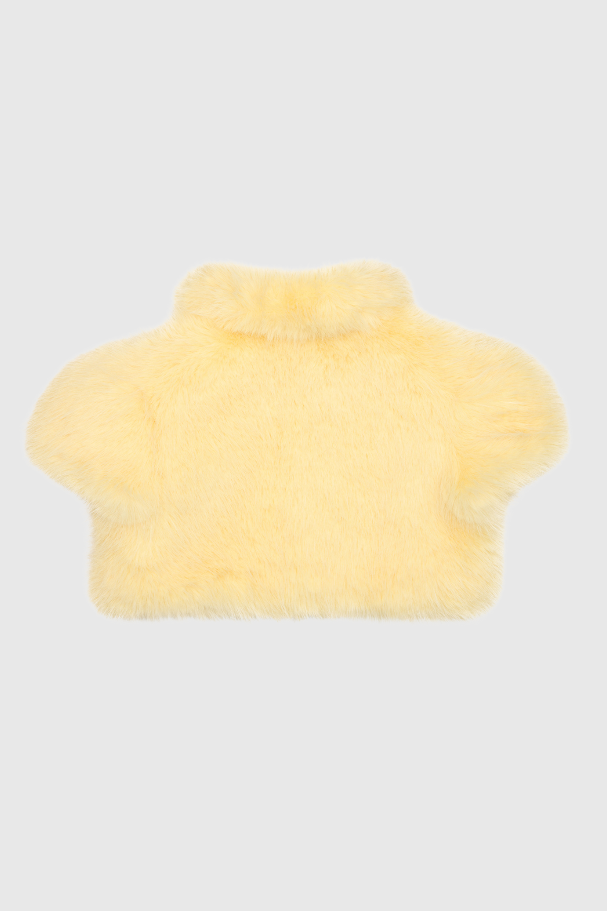 Coltra Faux Fur Cropped Vest - Yellow