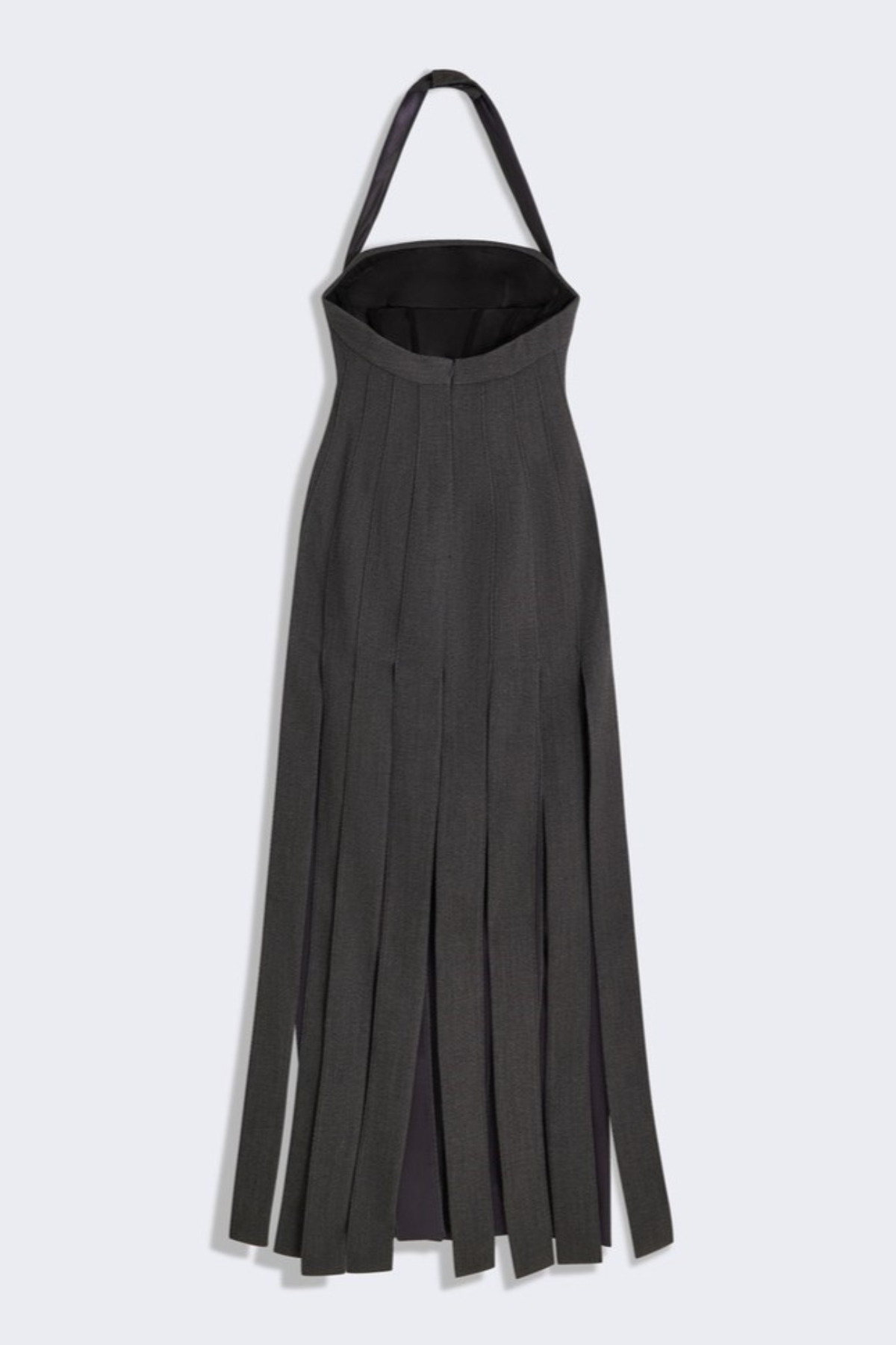 Daira Halter Unstitched Ribbons Maxi Dress