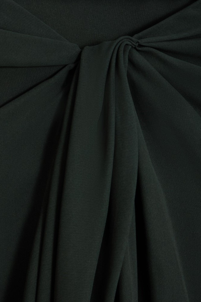 Dalary Halter Twisted Skirt Two Piece Set - Black