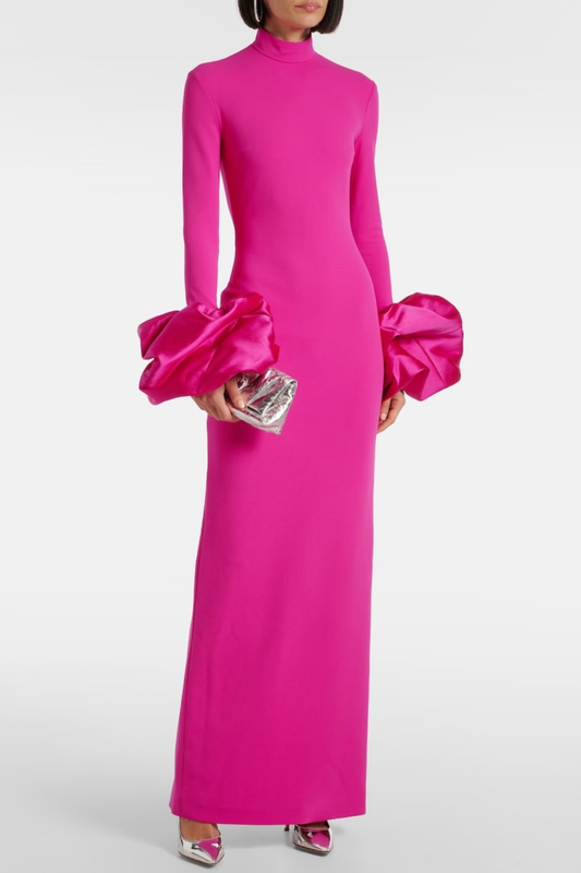 Delpa Satin-trimmed Maxi Dress