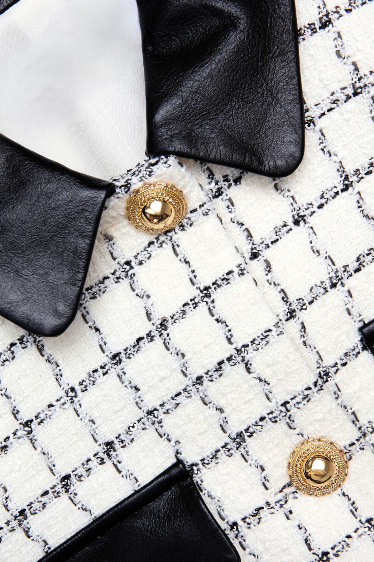 Dunja Leather-trimmed Tweed Mini Dress