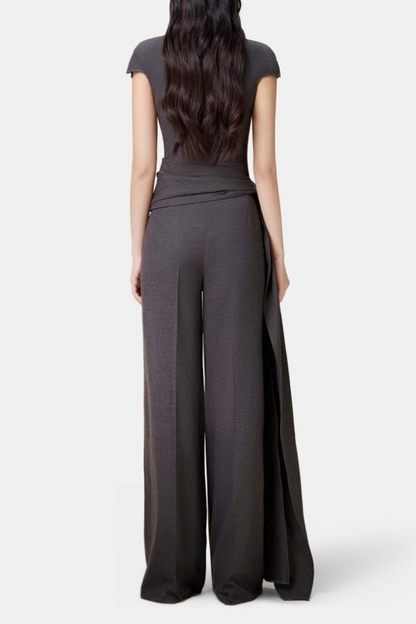 Ellasyn Asymmetric Stitching Two Piece Set