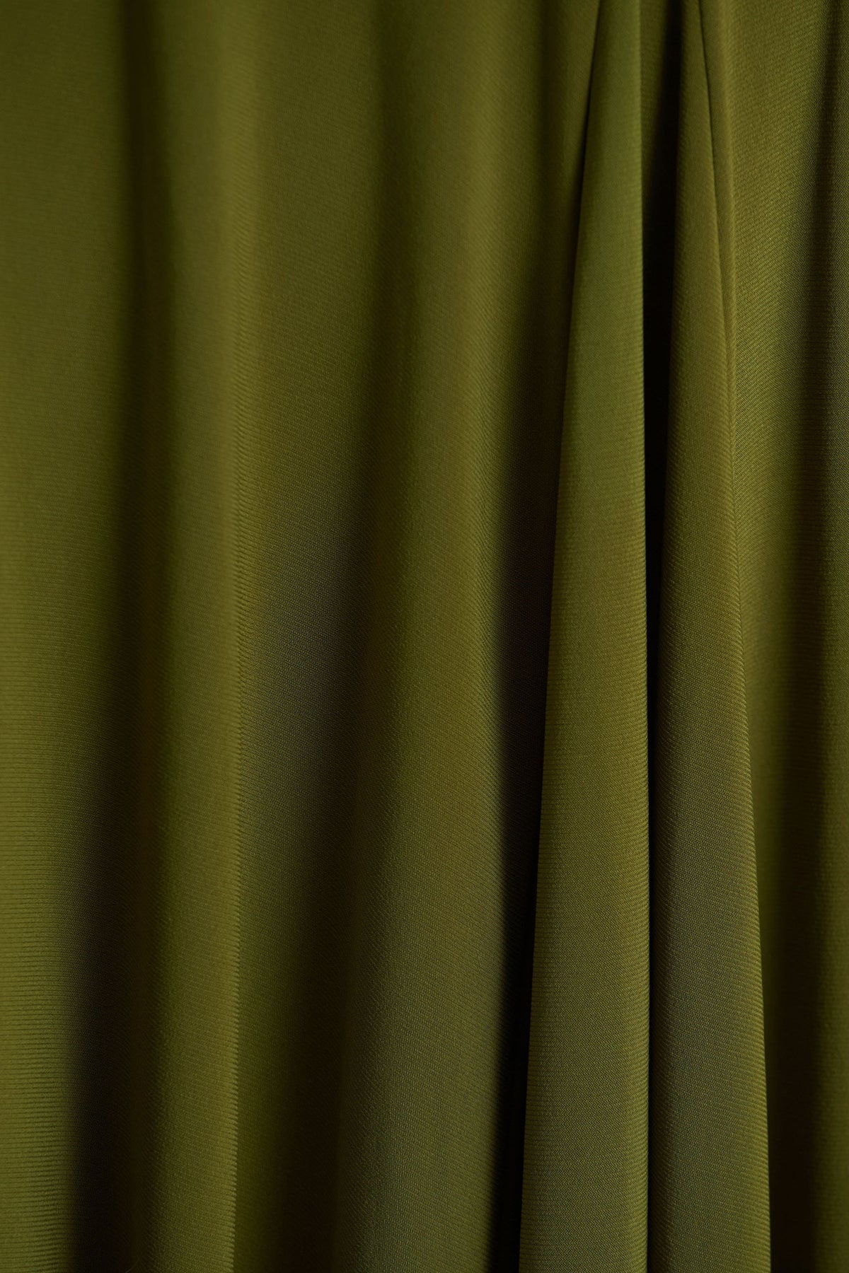 Fidelio Asymmetrical Ruched Midi Dress - Green