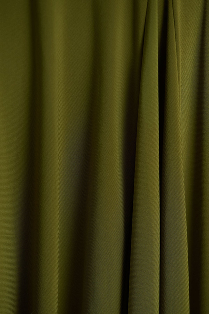 Fidelio Asymmetrical Ruched Midi Dress - Green