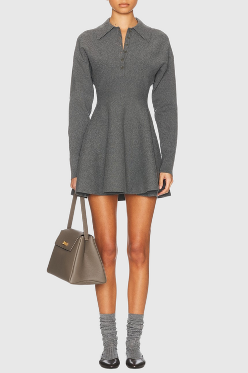 Fritza Flared Knit Mini Dress