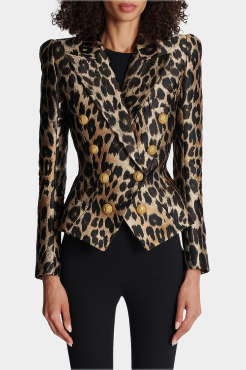 Galeta Leopard Jacquard Blazer