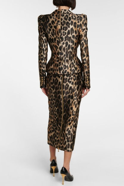 Galeta Leopard Jacquard Blazer