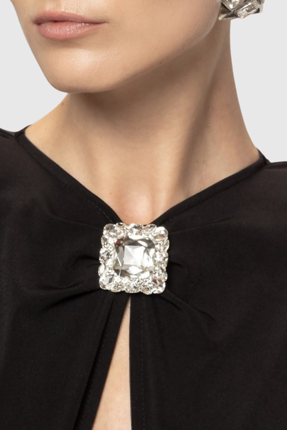 Giffora Cutout Mesh Corset Maxi Dress