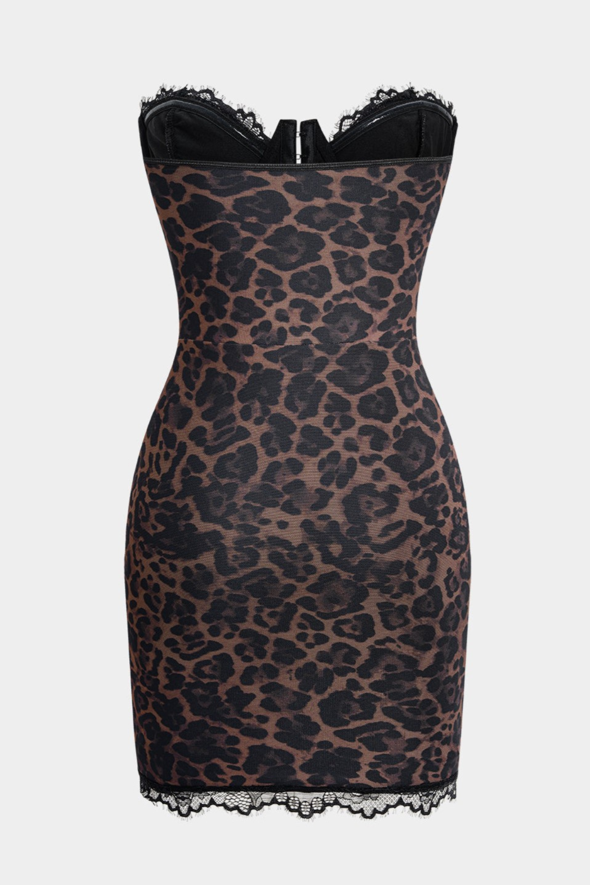 Irvina Lace Leopard Corset Mini Dress