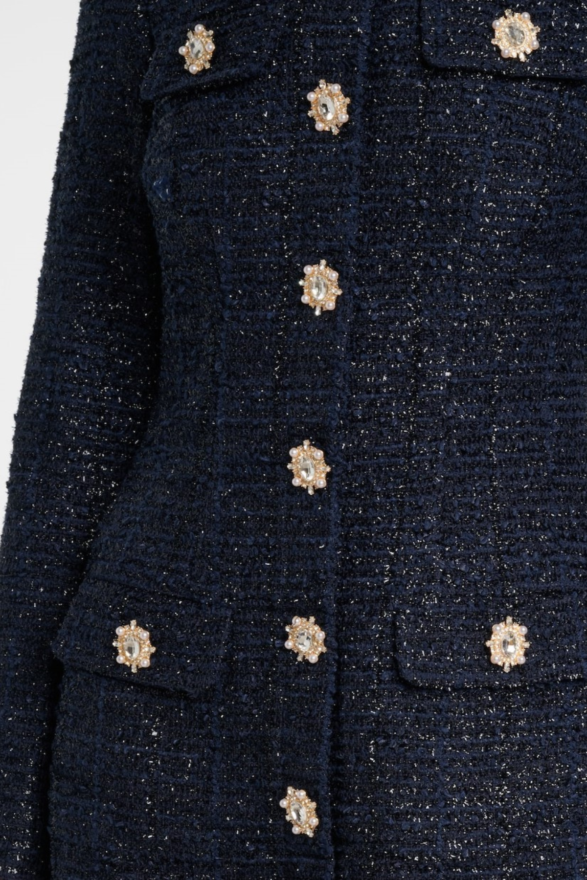 Junia Boucle Embellished Tweed Mini Dress