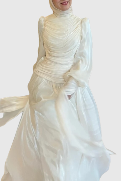 Kalila Ruched Long Sleeve Maxi Dress