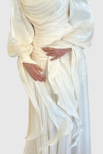 Kalila Ruched Long Sleeve Maxi Dress