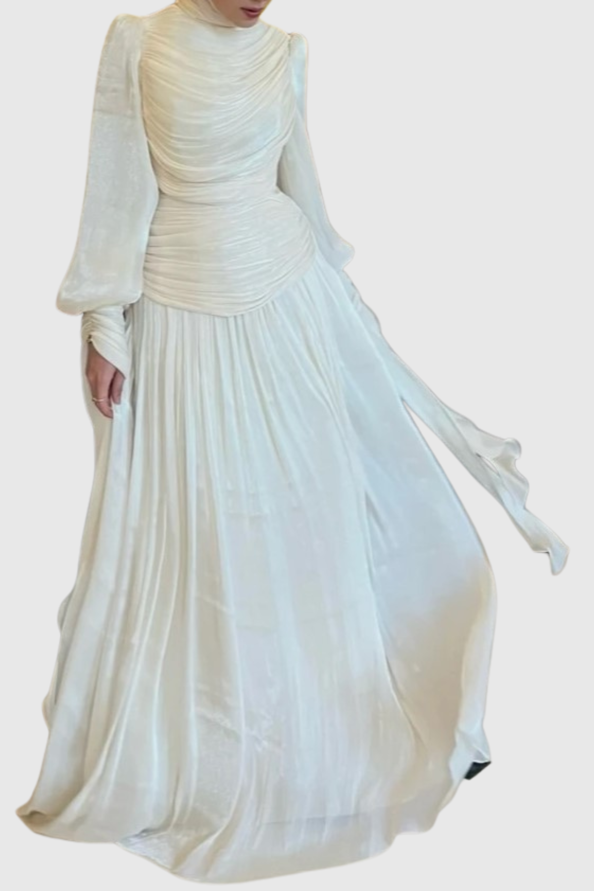 Kalila Ruched Long Sleeve Maxi Dress