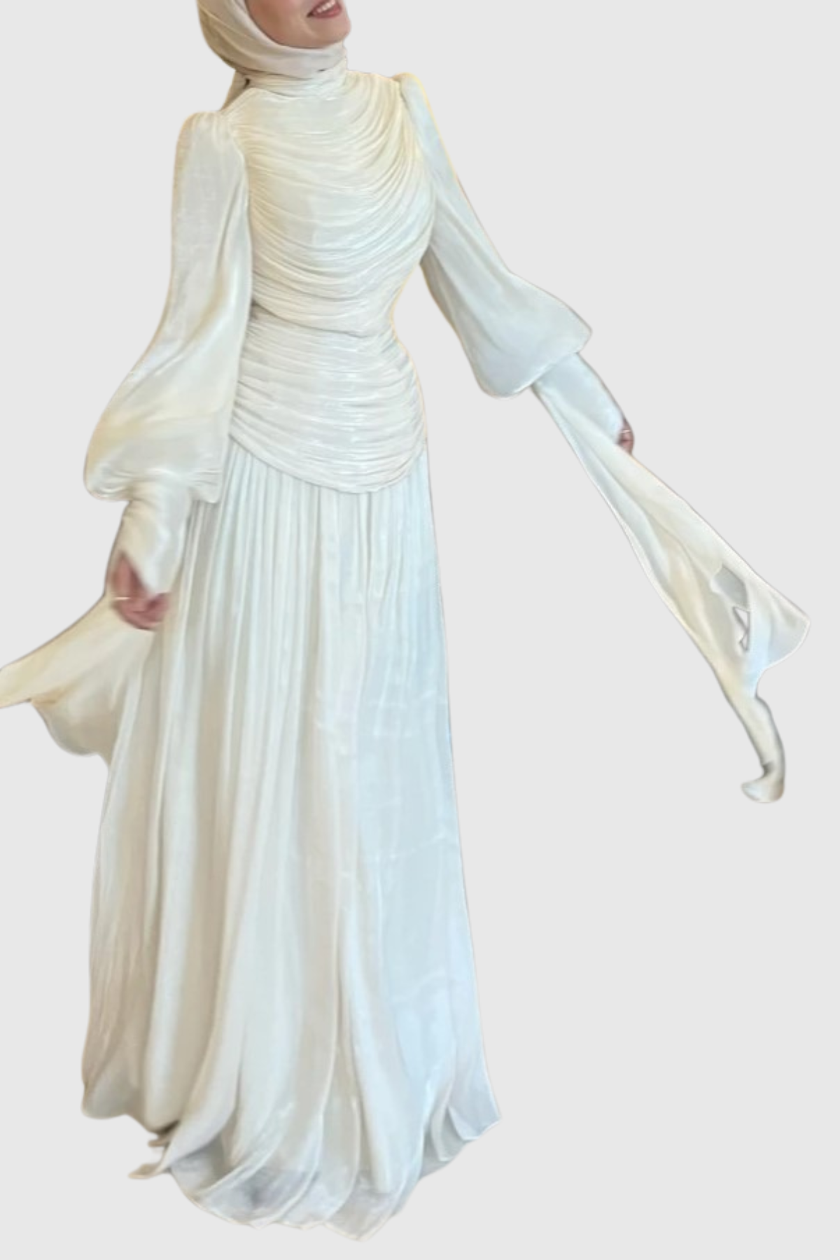 Kalila Ruched Long Sleeve Maxi Dress