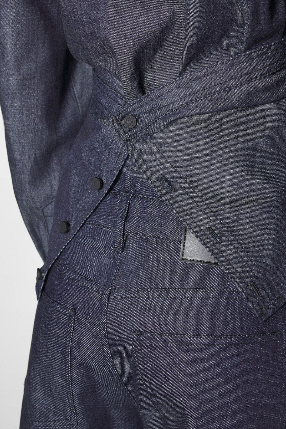 Katri Wrapped Denim Shirt - Navy