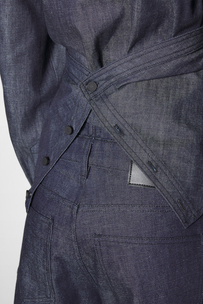 Katri Wrapped Denim Shirt - Navy