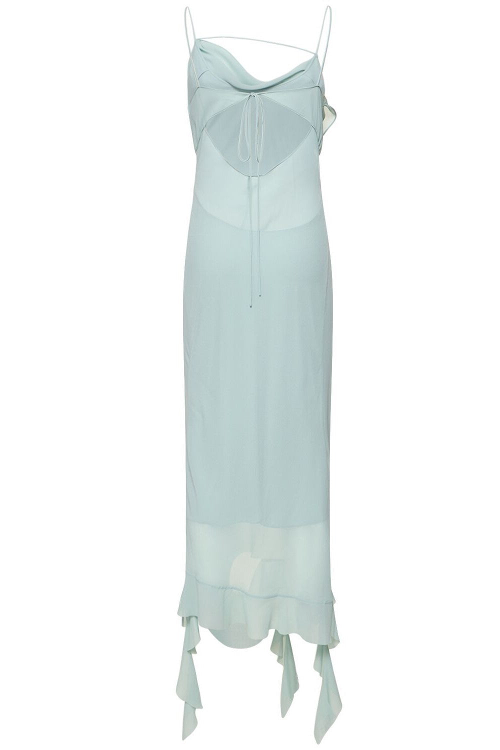 Kenzia Asymmetric Ruffle Midi Dress - Green