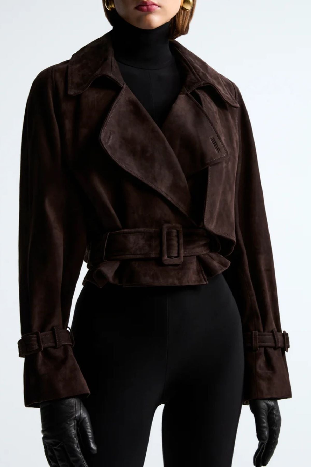 Kevon Cropped Suede Jacket