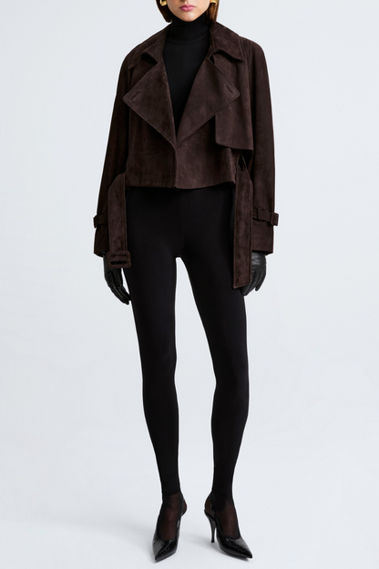 Kevon Cropped Suede Jacket