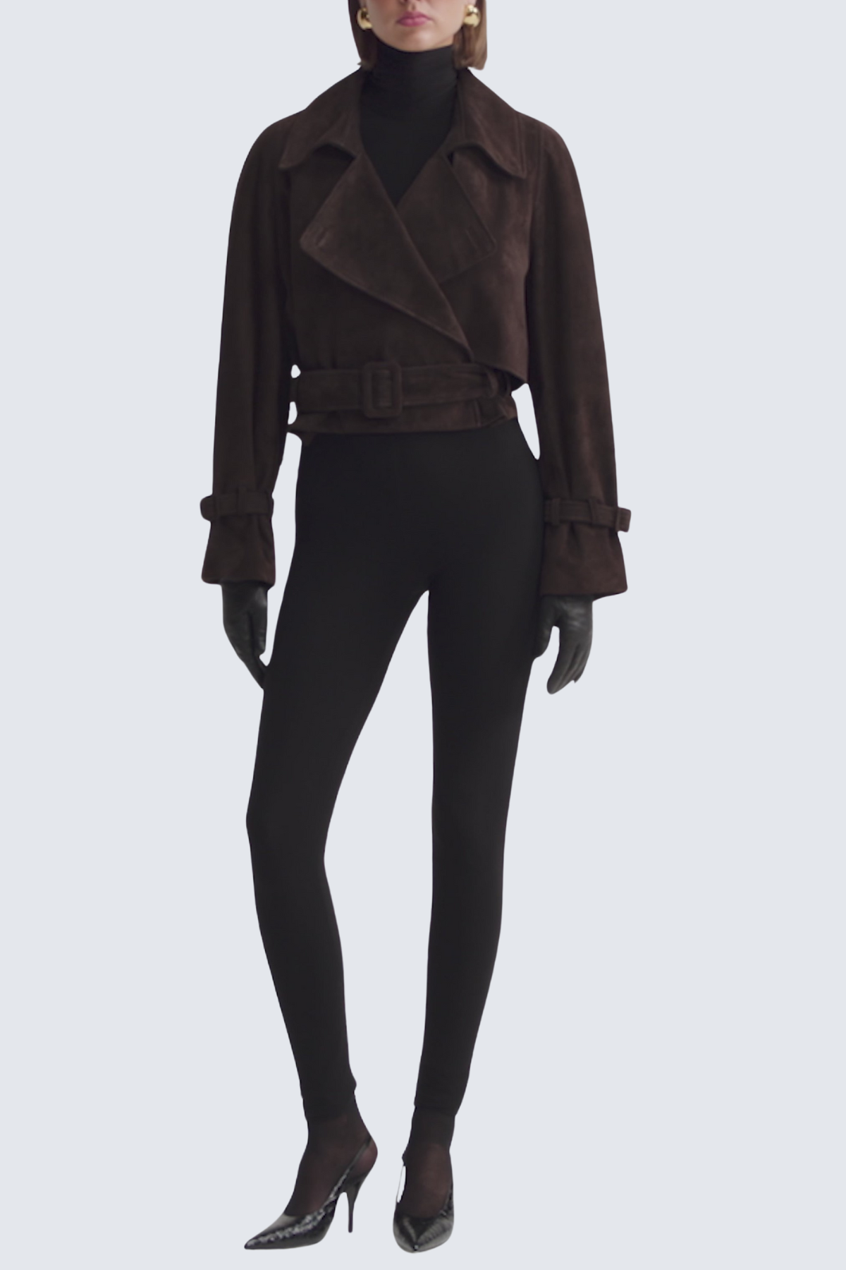 Kevon Cropped Suede Jacket