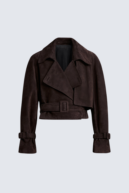 Kevon Cropped Suede Jacket