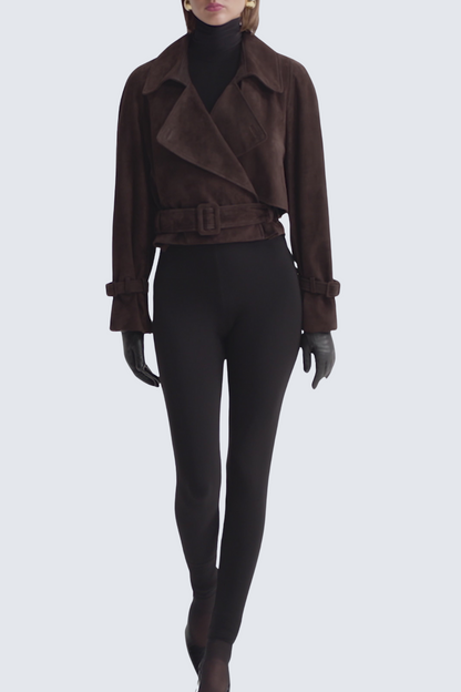 Kevon Cropped Suede Jacket