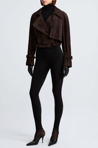Kevon Cropped Suede Jacket