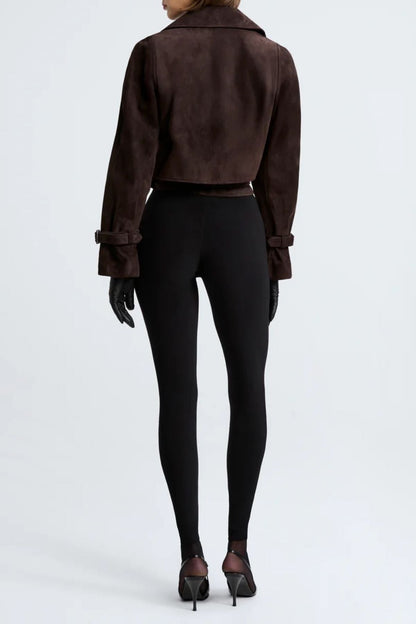Kevon Cropped Suede Jacket