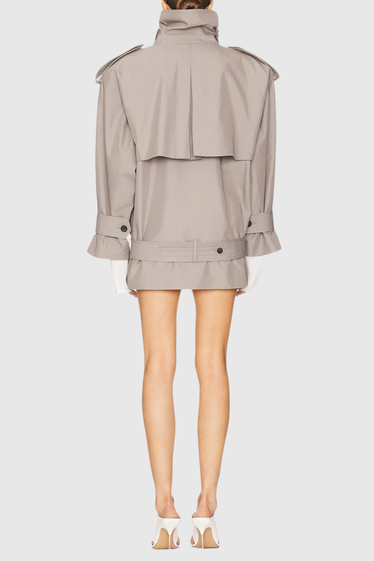 Khalon Double-Breasted Belted Trench Coat