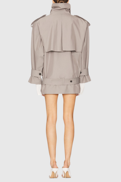 Khalon Double-Breasted Belted Trench Coat