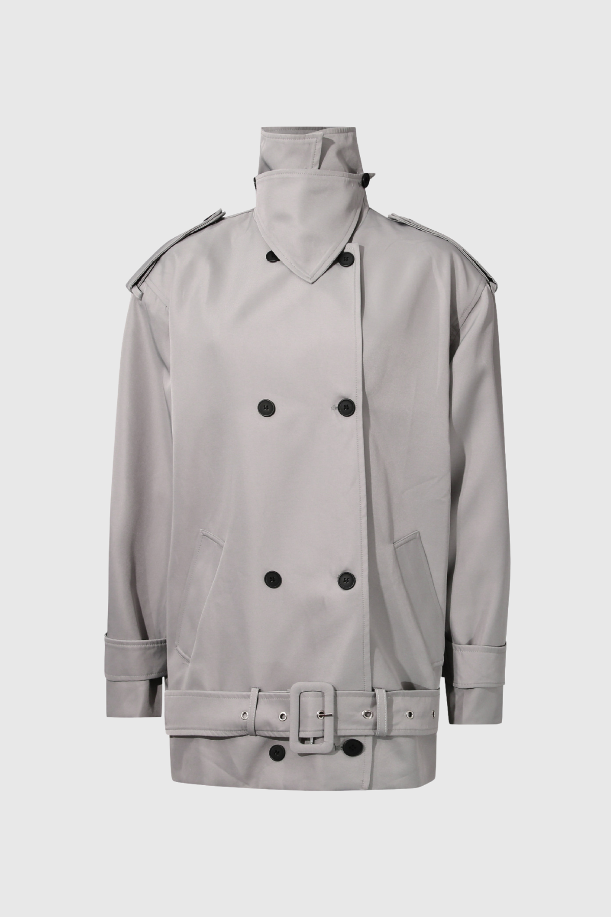 Khalon Double-Breasted Belted Trench Coat