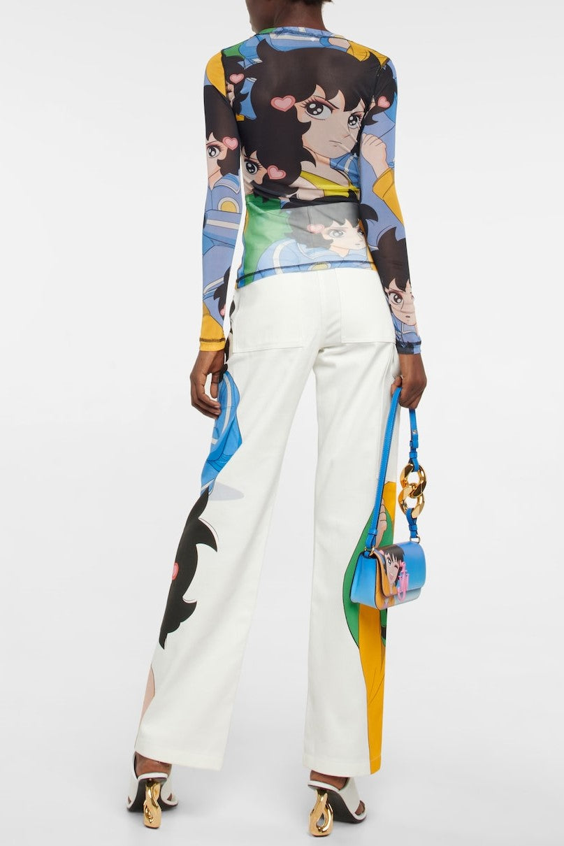 Kylee Printed Mesh Top
