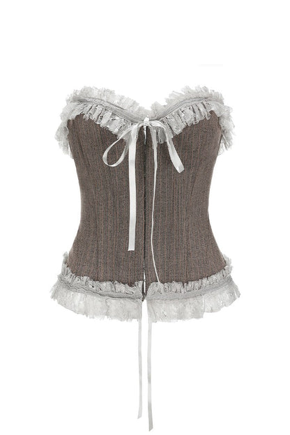 Maria Lace Ruffle Corset